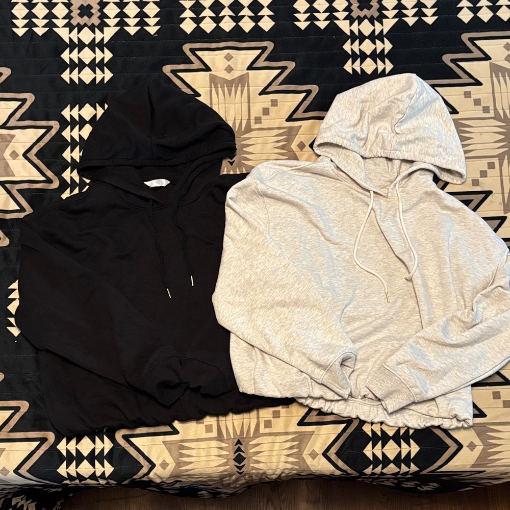 Time and Tru Black and Gray Hooded Jackets